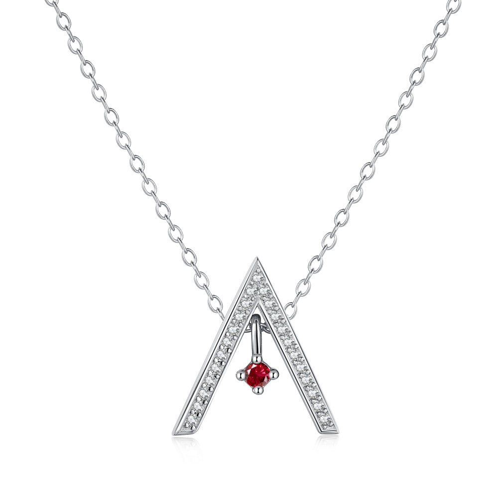 [Oramore Jewelry]Sparkling A Shape Necklace
