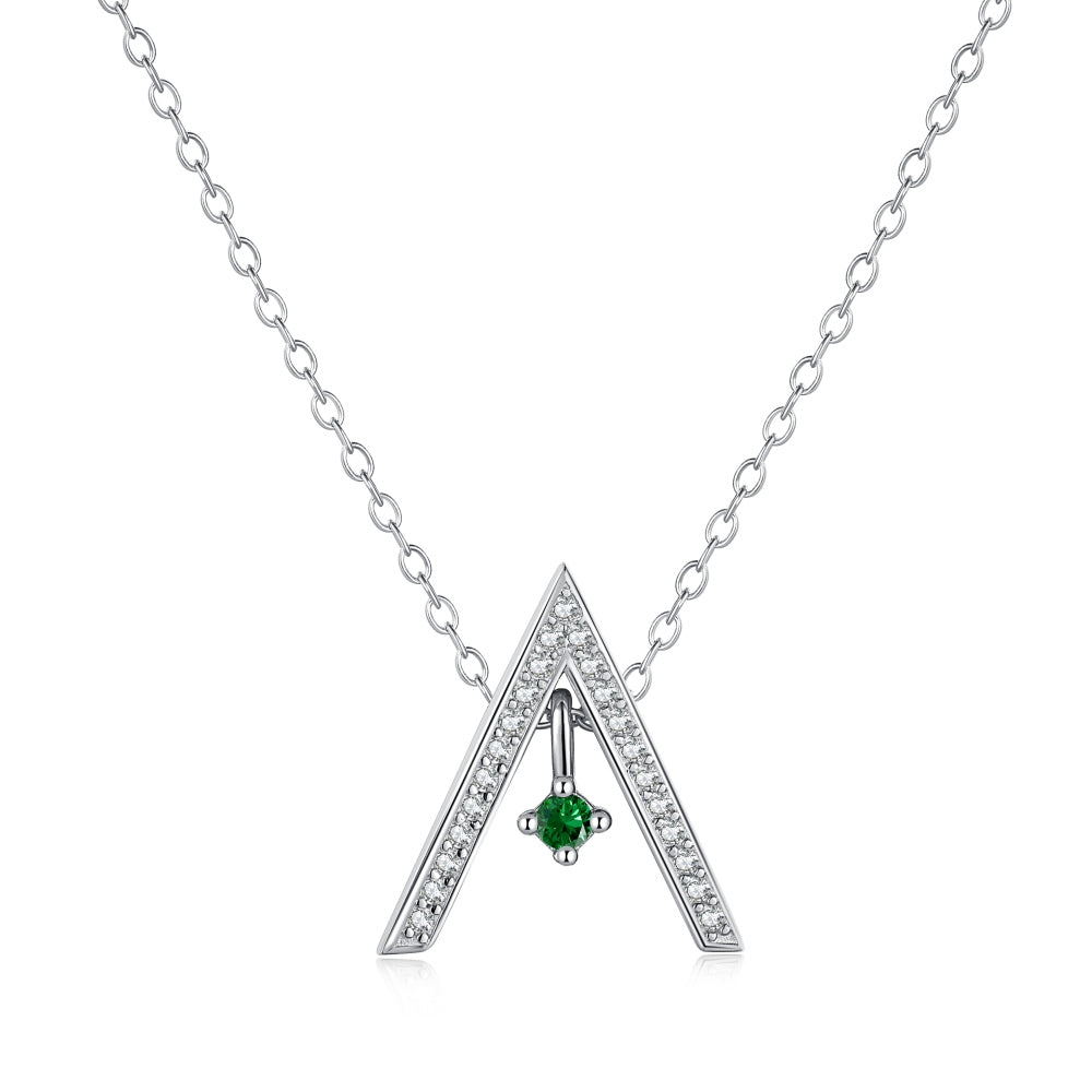 [Oramore Jewelry]Sparkling A Shape Necklace
