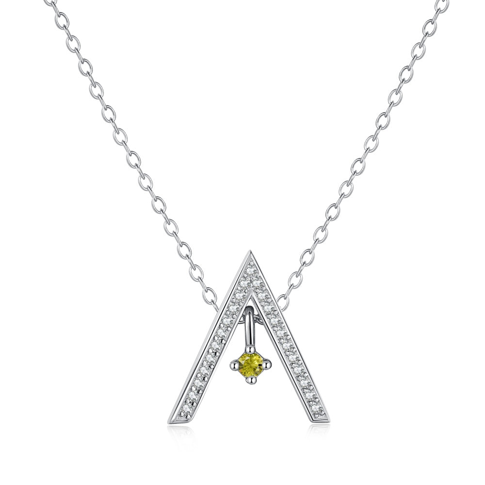 [Oramore Jewelry]Sparkling A Shape Necklace