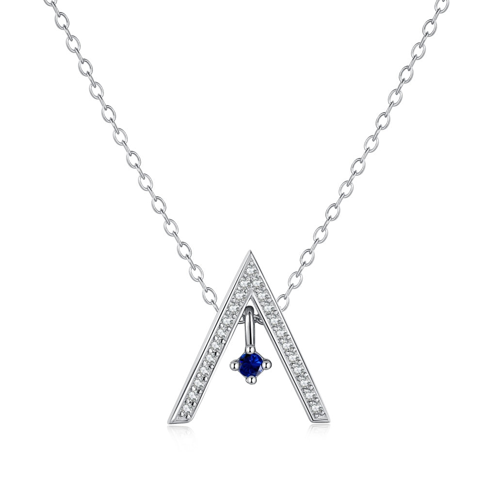 [Oramore Jewelry]Sparkling A Shape Necklace