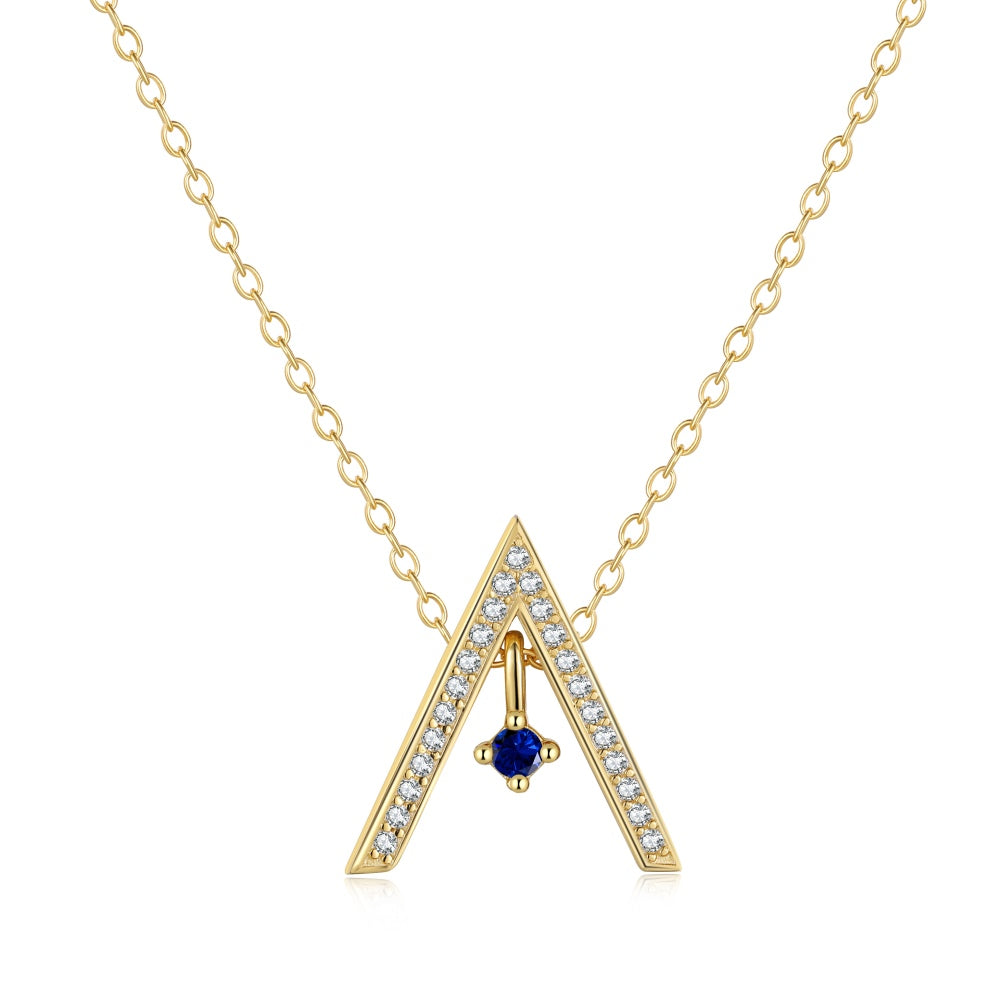 [Oramore Jewelry]Sparkling A Shape Necklace