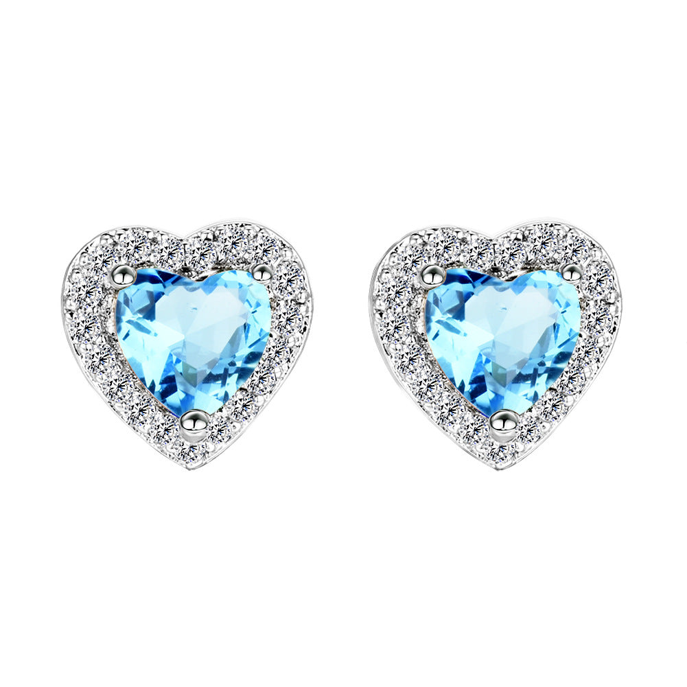 [Oramore Jewelry]Dazzling Heart Shape Lover Earrings