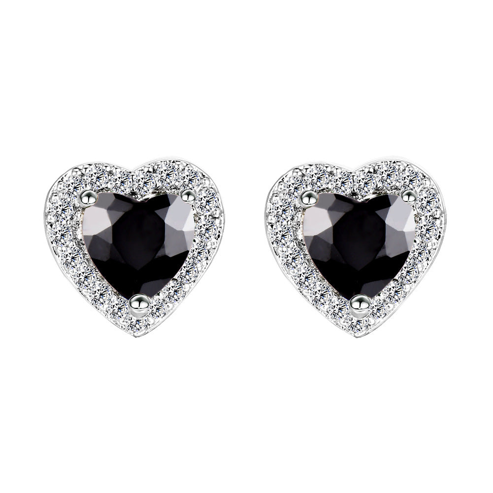 [Oramore Jewelry]Dazzling Heart Shape Lover Earrings