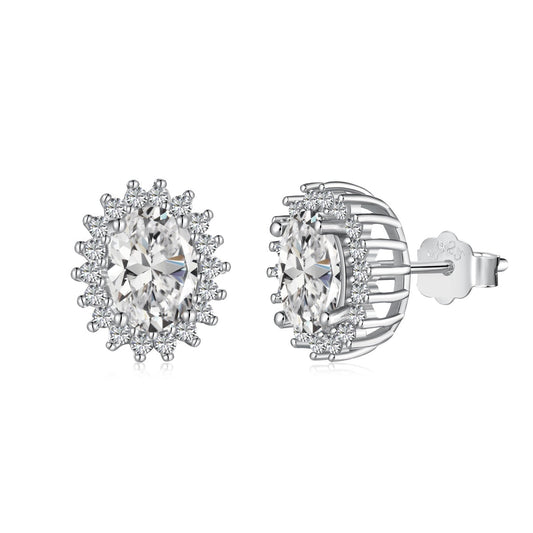 [Oramore Jewelry]Delicate Radiant Oval Cut Daily Earrings