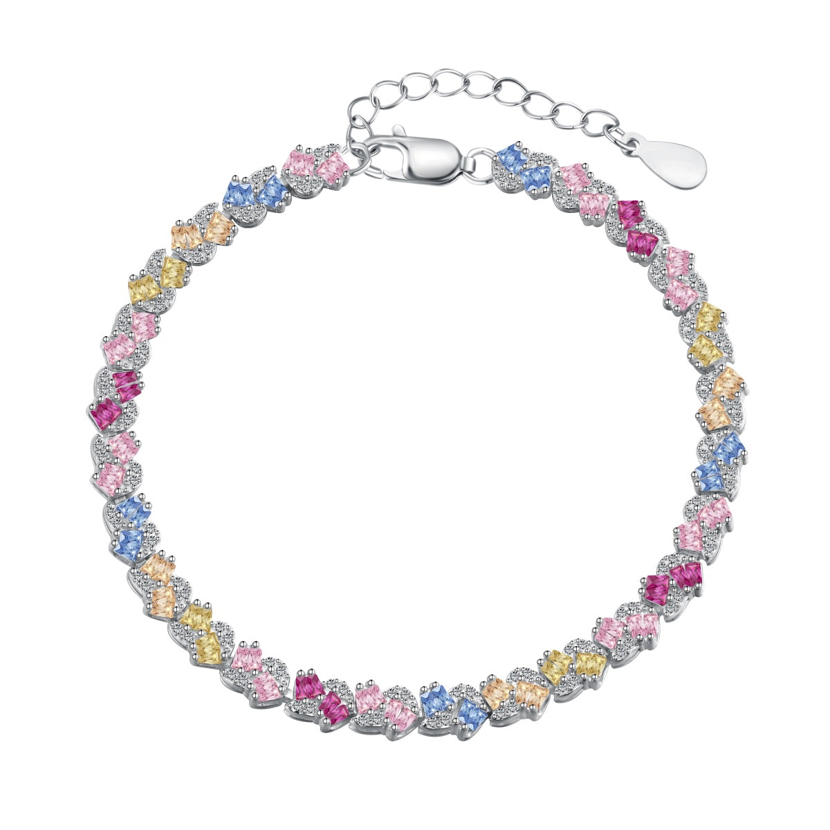 [Oramore Jewelry]Ornate Colorful Flower Shape Party Bracelet