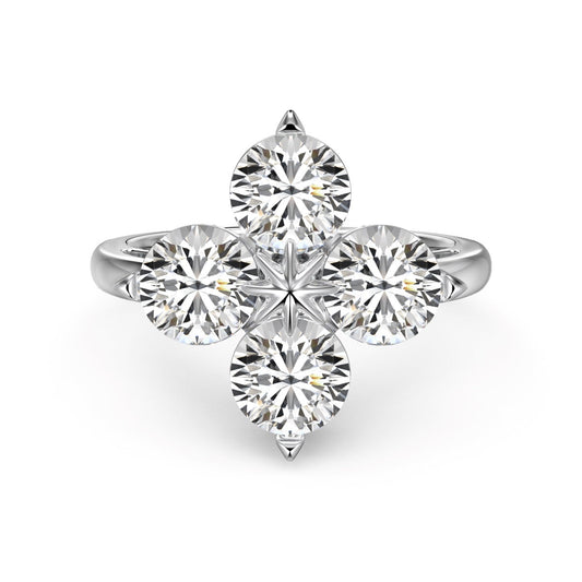 [Oramore Jewelry]Four-Leaf Clover Eight-Pointed Star Ring