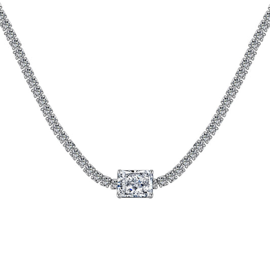 [Oramore Jewelry]2.0 carat Ornate Emerald Cut Necklace