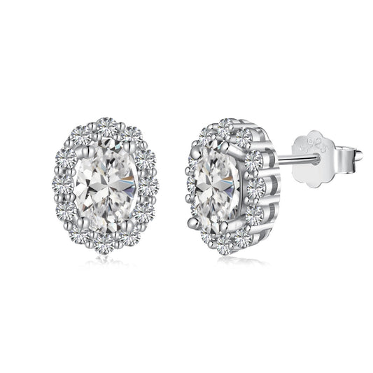 [Oramore Jewelry]Delicate Unique Oval Cut Daily Earrings