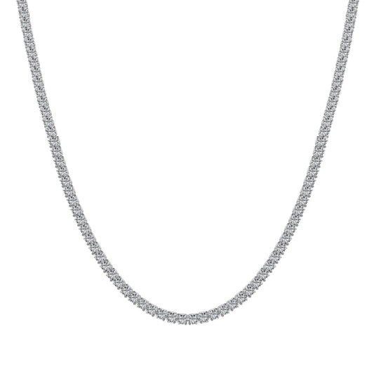 [Oramore Jewelry]Delicate Round Shape Tennis Necklace