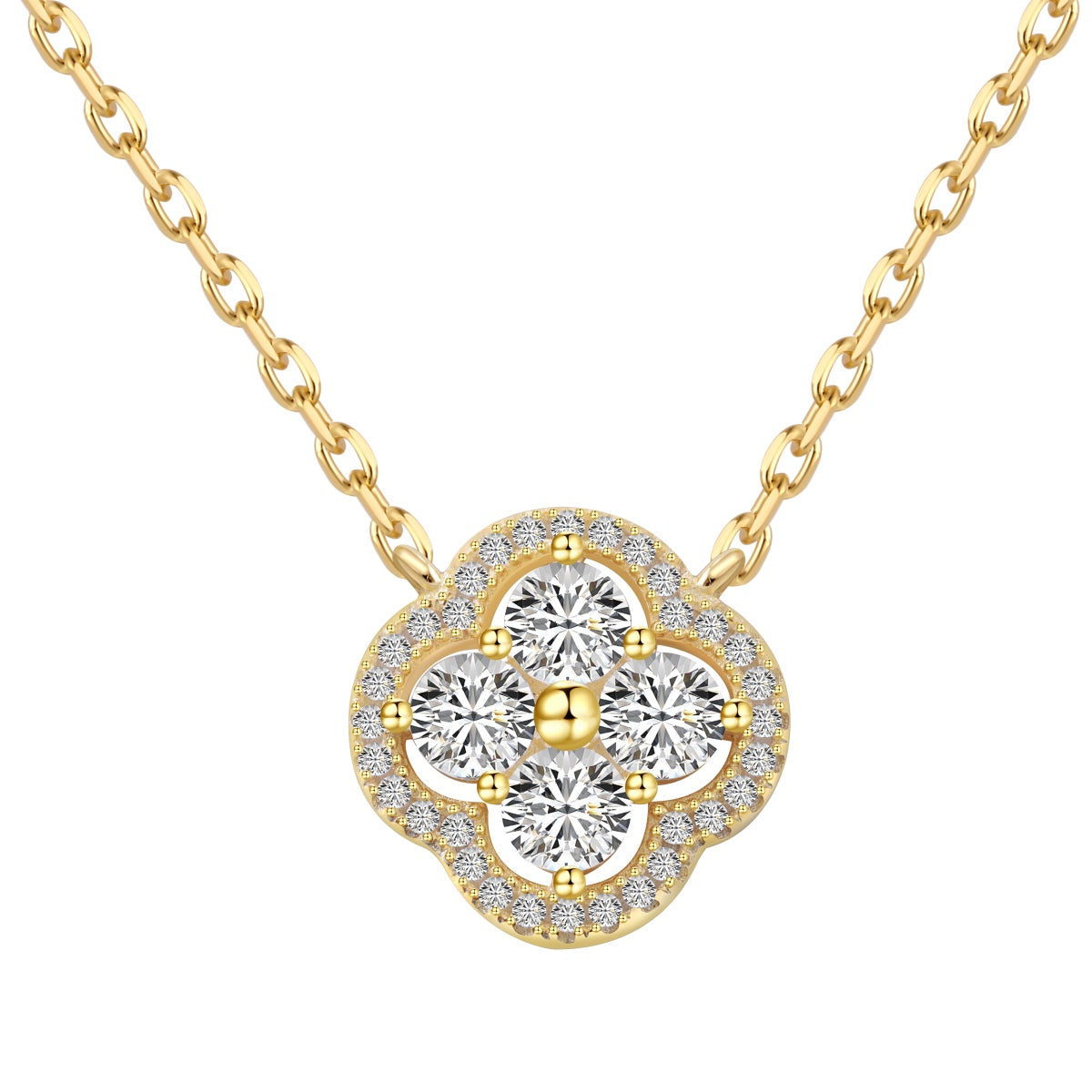 [Oramore Jewelry]Exquisite Necklace With Four-Leaf Clover Flower Design