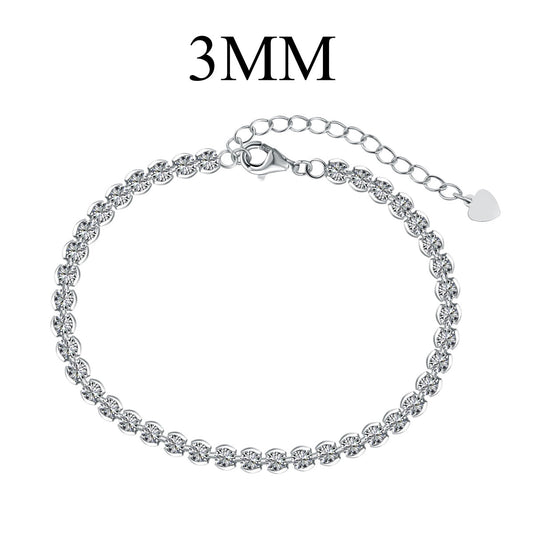[Oramore Jewelry]Ornate  Sparkling Round Cut Daily Bracelet