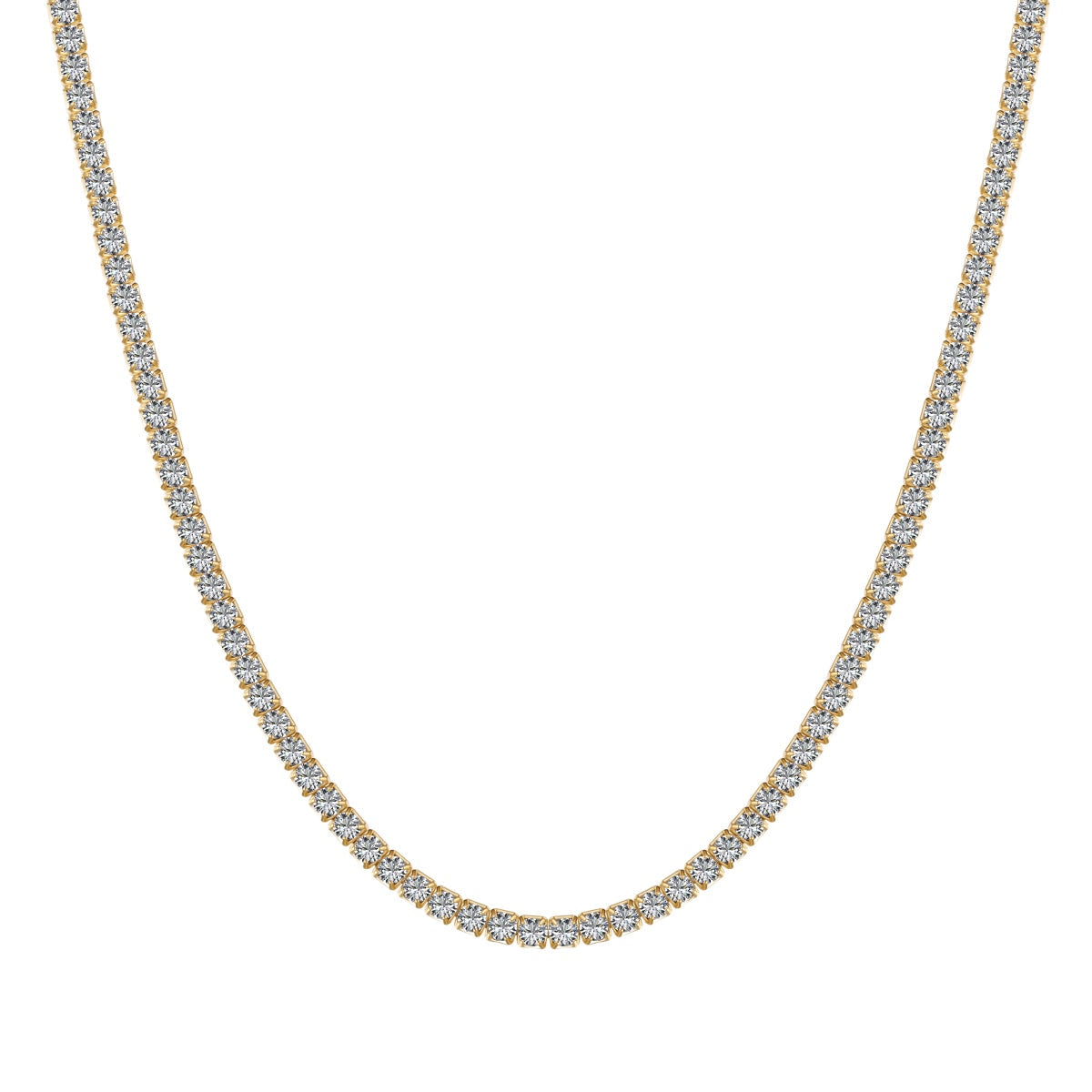 [Oramore Jewelry]Delicate Round Shape Tennis Necklace