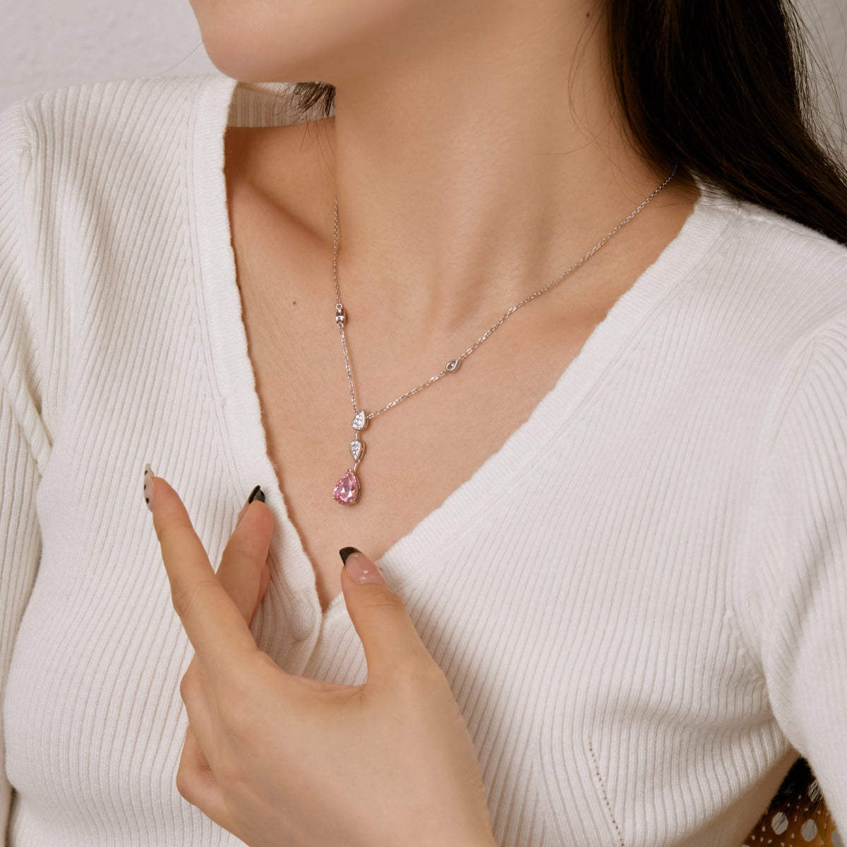 [Oramore Jewelry]Dazzling Pear Cut Necklace