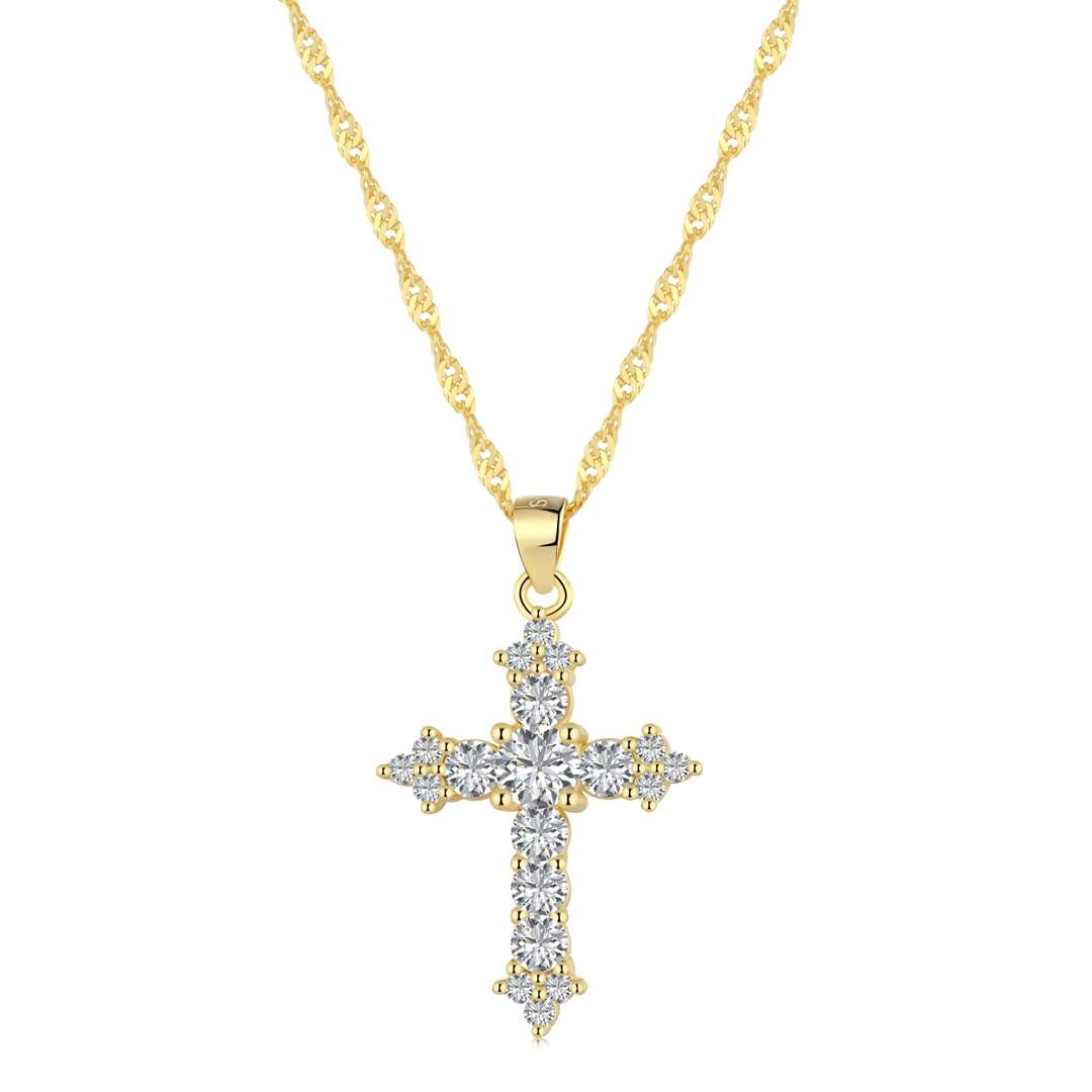 [Oramore Jewelry]Delicate Cross Shape Necklace