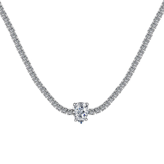 [Oramore Jewelry]1.0 carat Unique Pear Cut Tennis Necklace