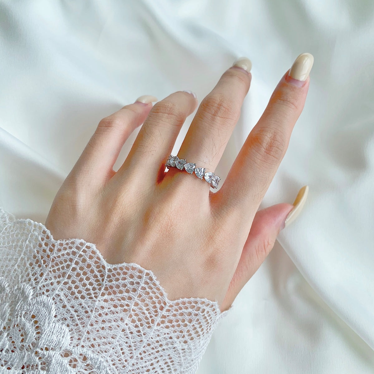 [Oramore  Jewelry]0.25 Carat Radiant Romance Heart Cut Lover Ring