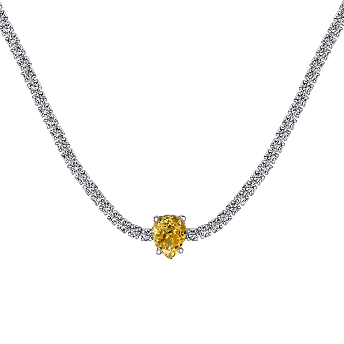 [Oramore Jewelry]1.0 carat Unique Pear Cut Tennis Necklace