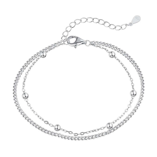 [Oramore Jewelry]Delicate Bead Double Layer Bracelet