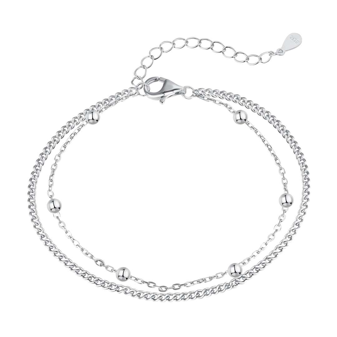 [Oramore Jewelry]Delicate Bead Double Layer Bracelet