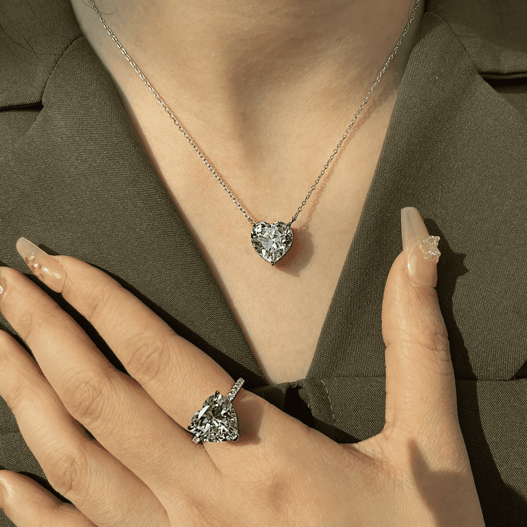 [Oramore Jewelry]6.0 carat Radiant Heart Shape Necklace