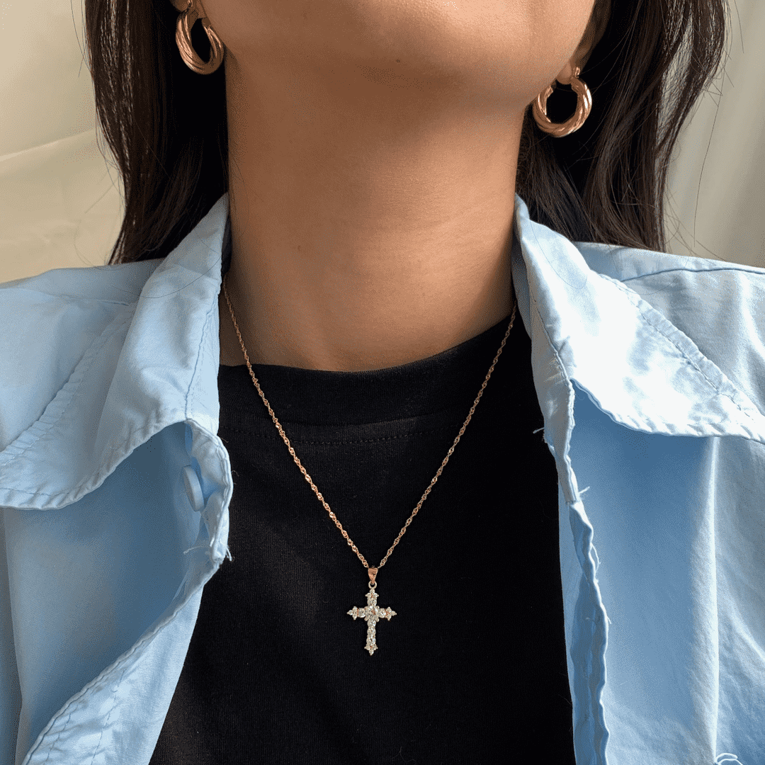[Oramore Jewelry]Delicate Cross Shape Necklace