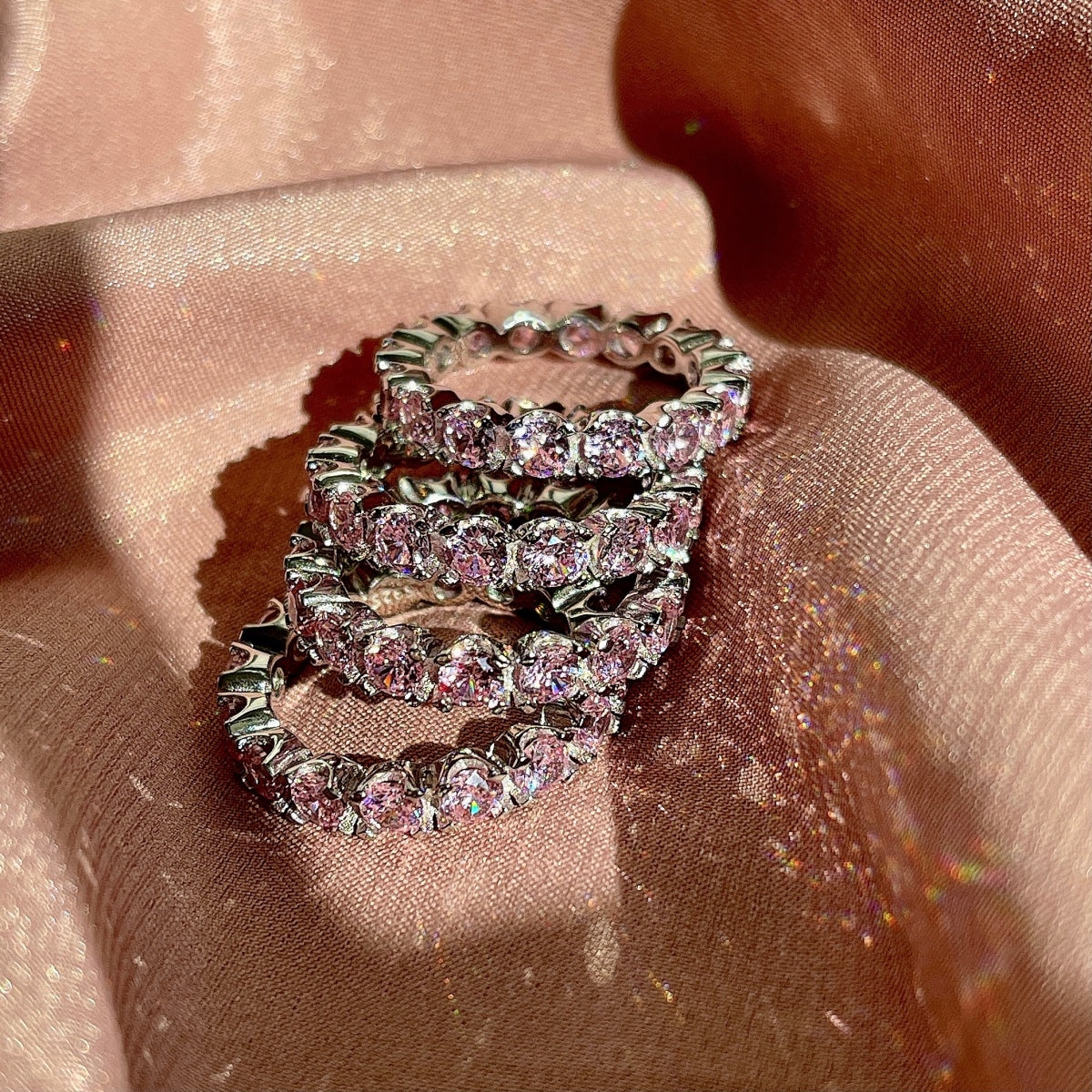 [Oramore Jewelry]Eternity Round Cut Tennis Ring