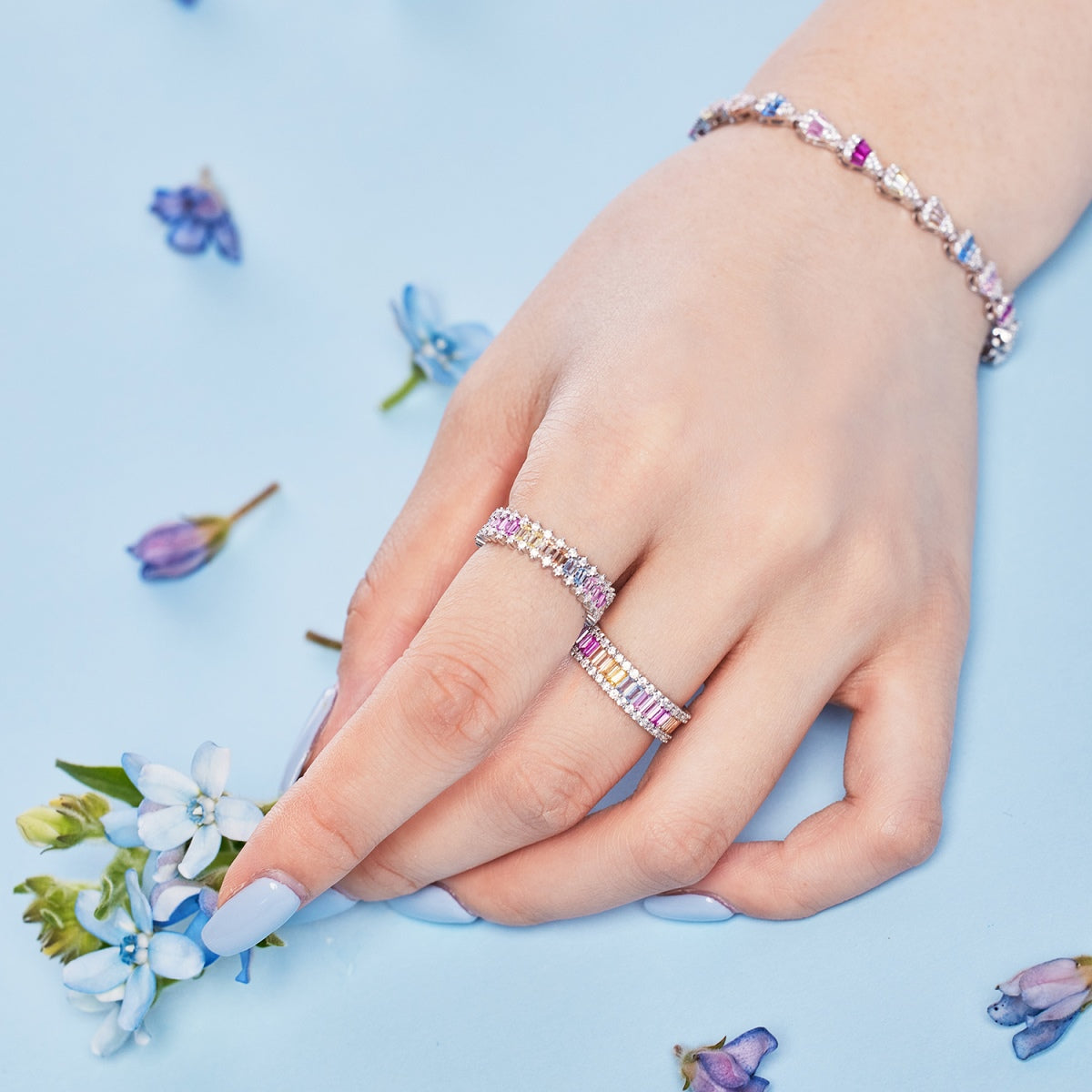 [Oramore Jewelry]Radiant Water Drop Shape Daily Bracelet