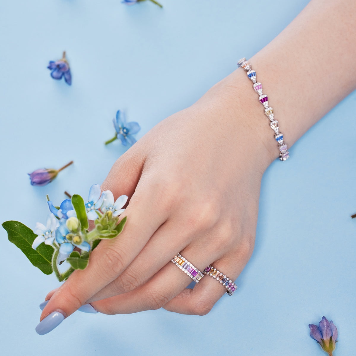 [Oramore Jewelry]Radiant Water Drop Shape Daily Bracelet