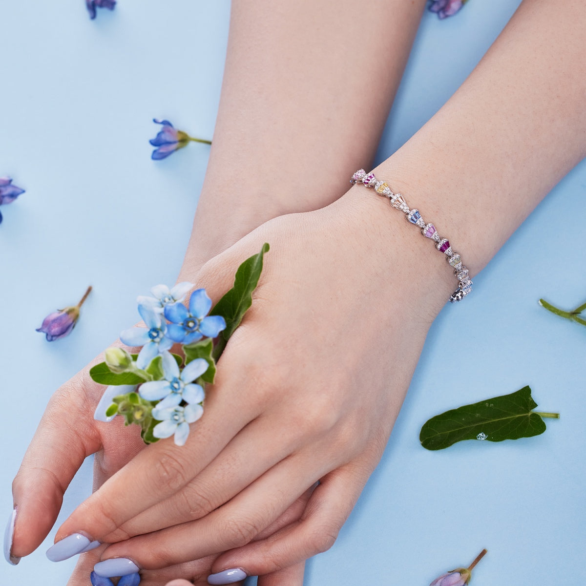 [Oramore Jewelry]Radiant Water Drop Shape Daily Bracelet