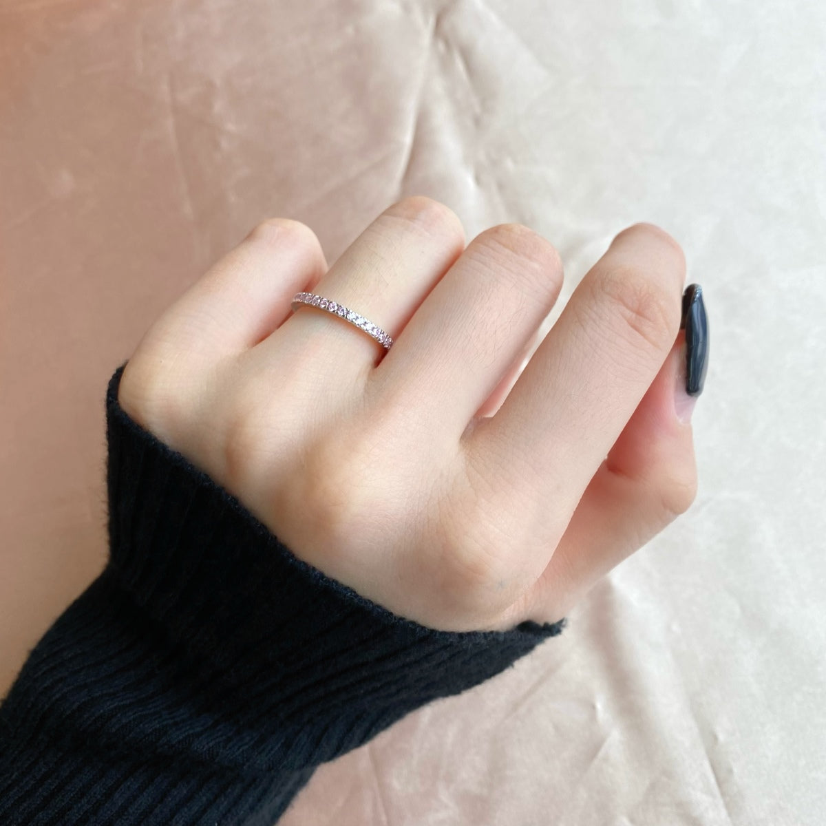 [Oramore Jewelry]Delicate Sparkling Round Cut Daily Ring