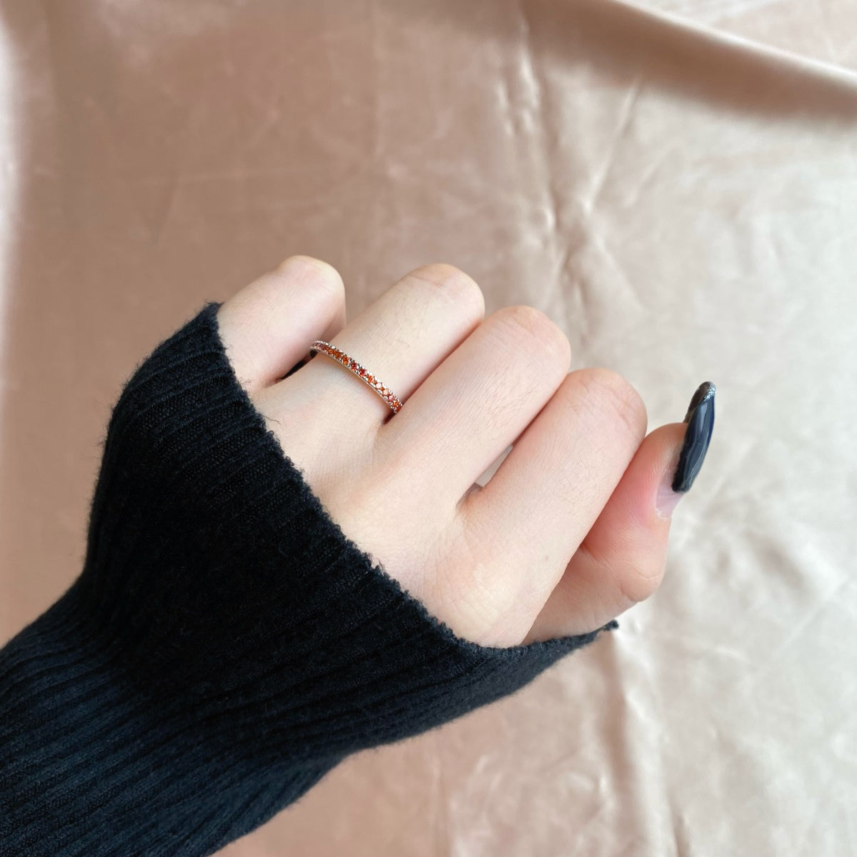 [Oramore Jewelry]Delicate Sparkling Round Cut Daily Ring
