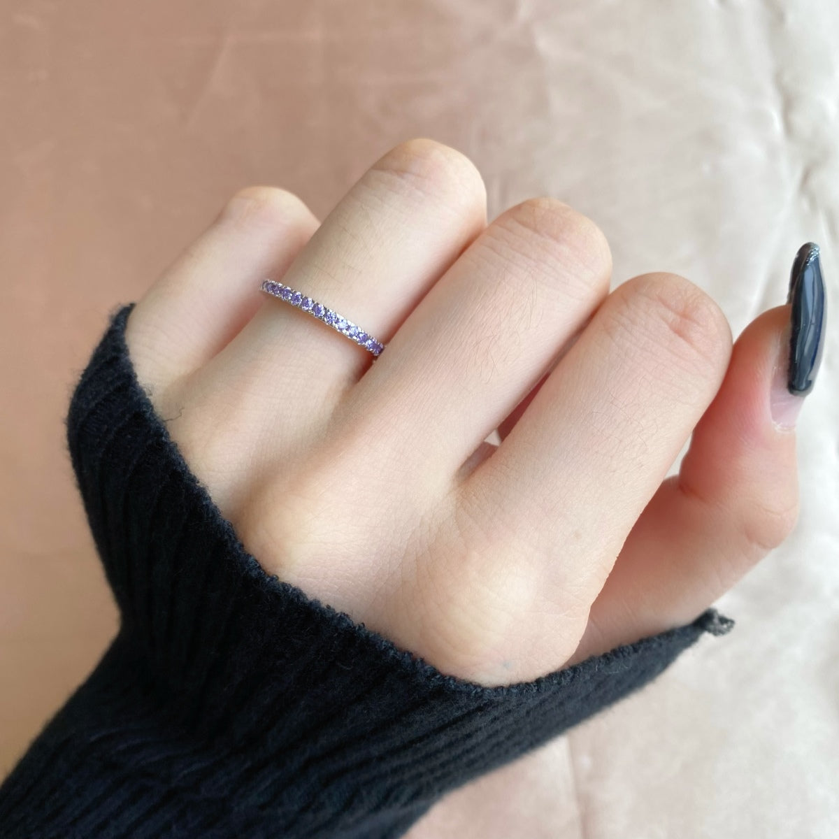 [Oramore Jewelry]Delicate Sparkling Round Cut Daily Ring