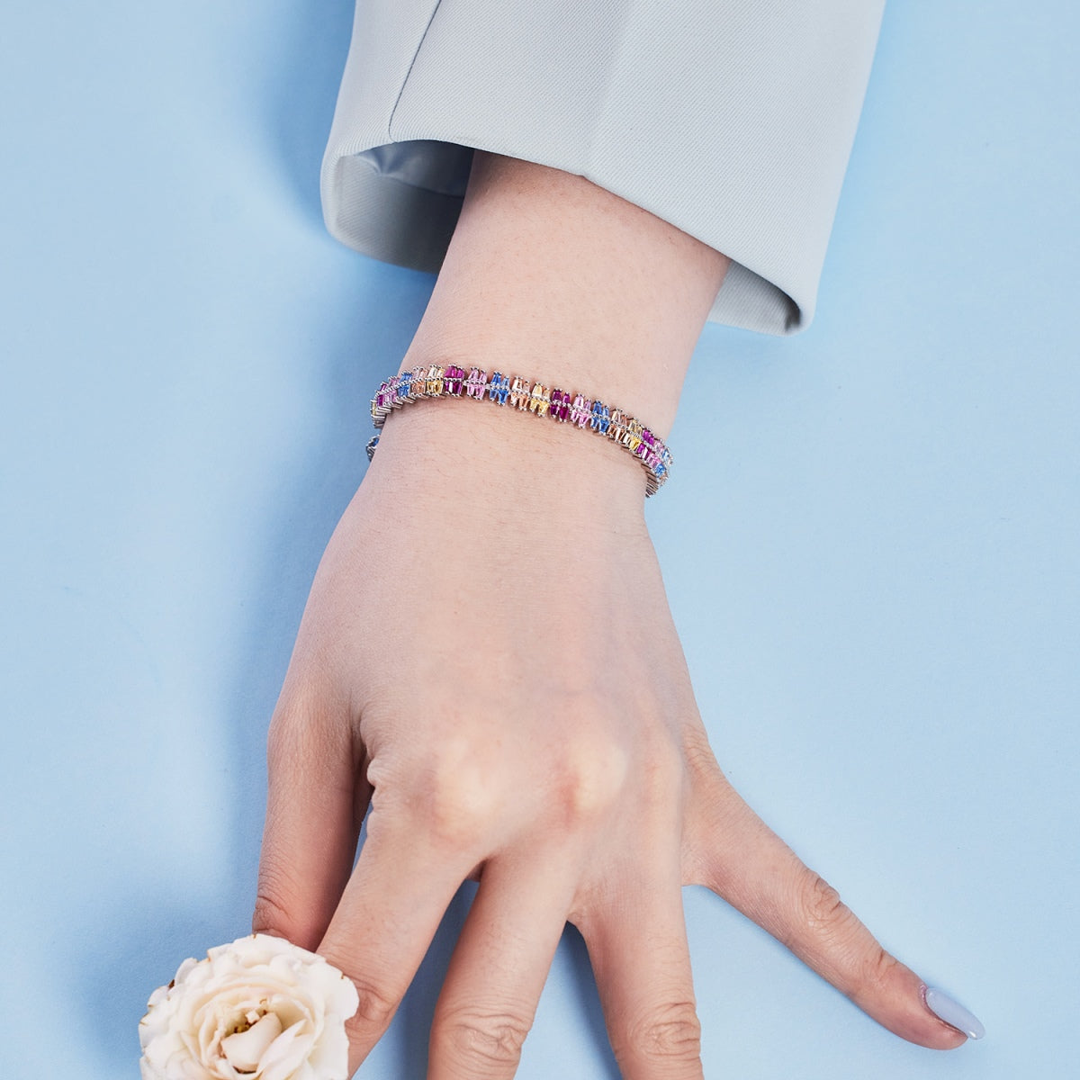 [Oramore Jewelry]Sparkling Exquisite Multi Cut Party Bracelet
