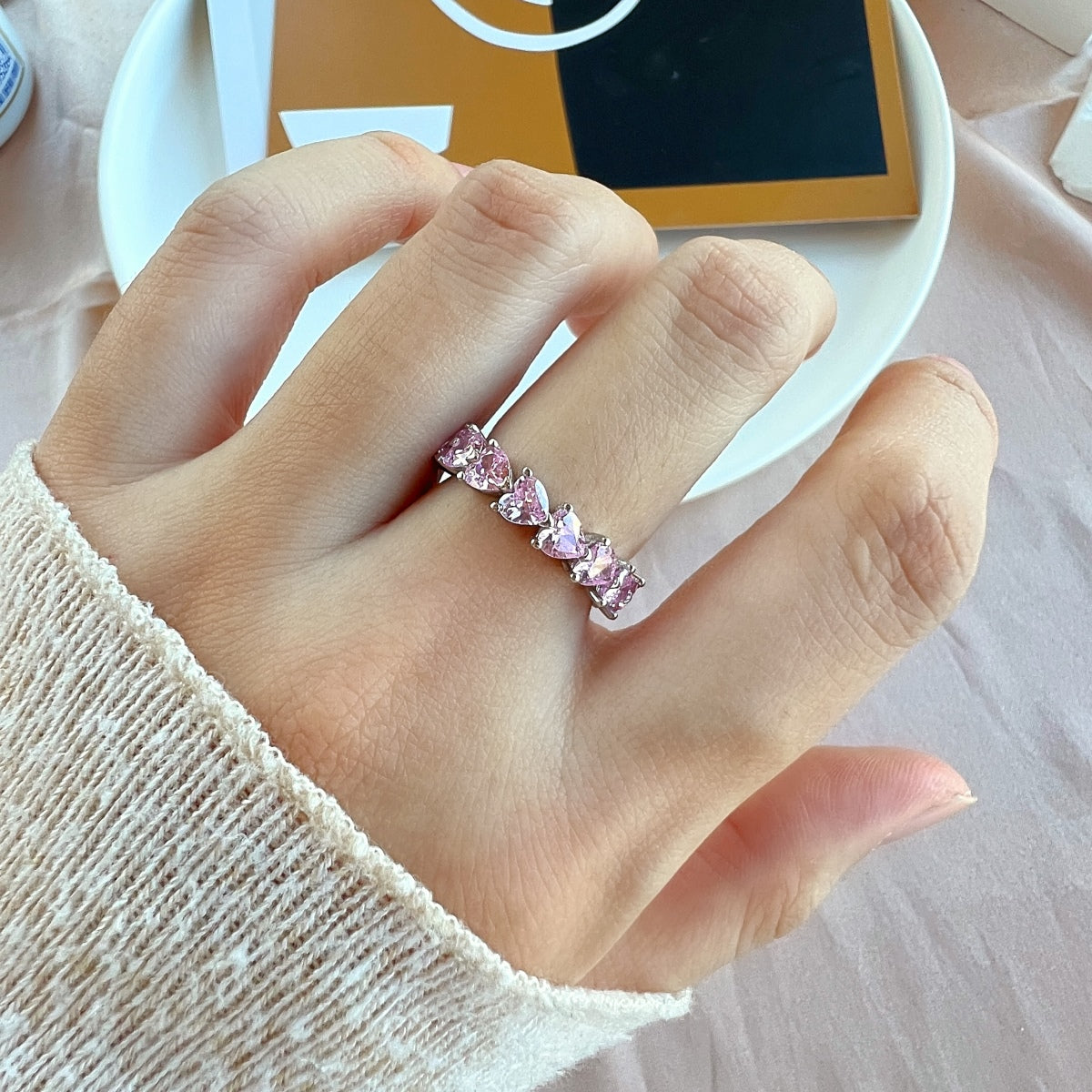 [Oramore  Jewelry]0.25 Carat Radiant Romance Heart Cut Lover Ring