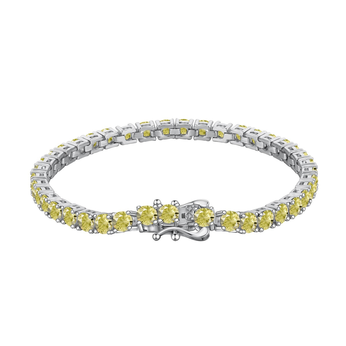 [Oramore Jewelry]Ornate Dazzling Round Cut Tennis Bracelet