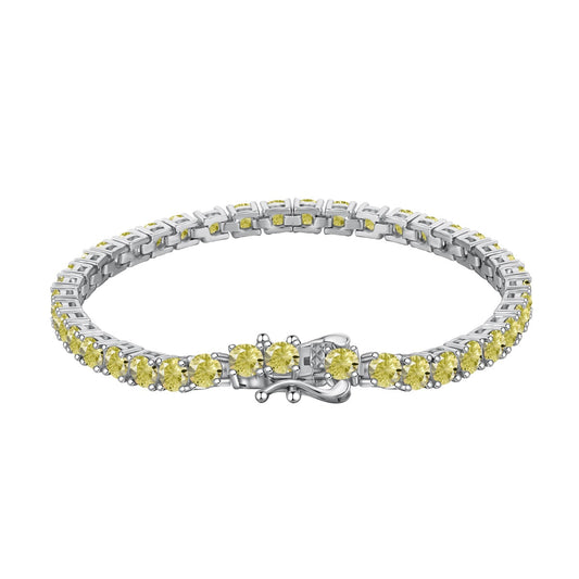 [Oramore Jewelry]Ornate Dazzling Round Cut Tennis Bracelet