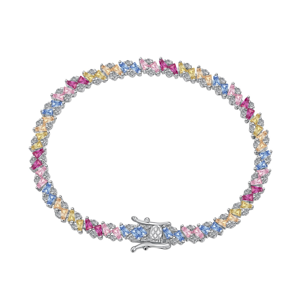 [Oramore Jewelry]Ornate Sparkling Multi Cut Party Bracelet