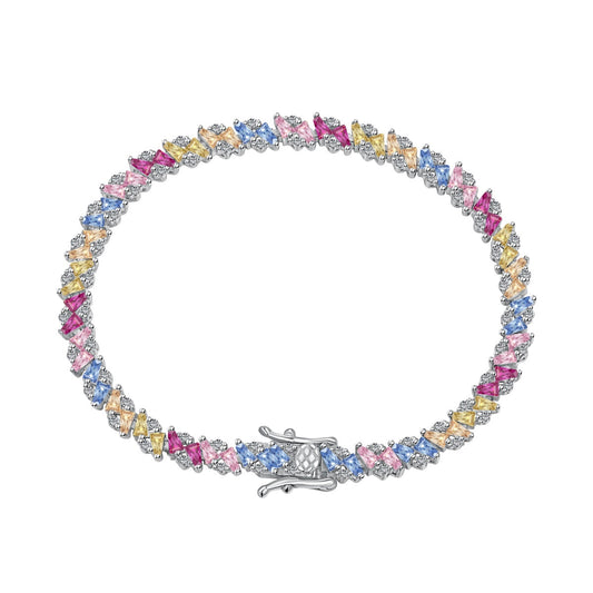 [Oramore Jewelry]Ornate Sparkling Multi Cut Party Bracelet