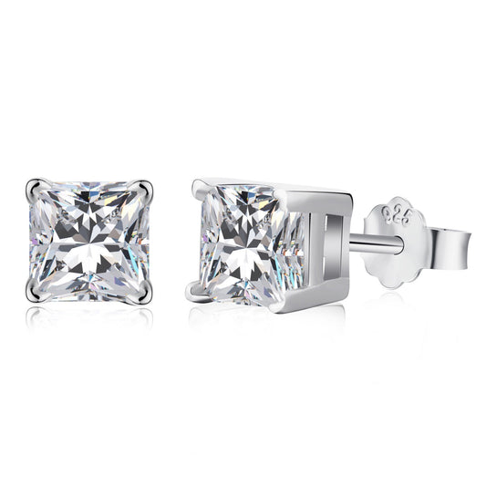 [Oramore Jewelry]1.0 Carat Radiant Princess Cut Wedding Earrings