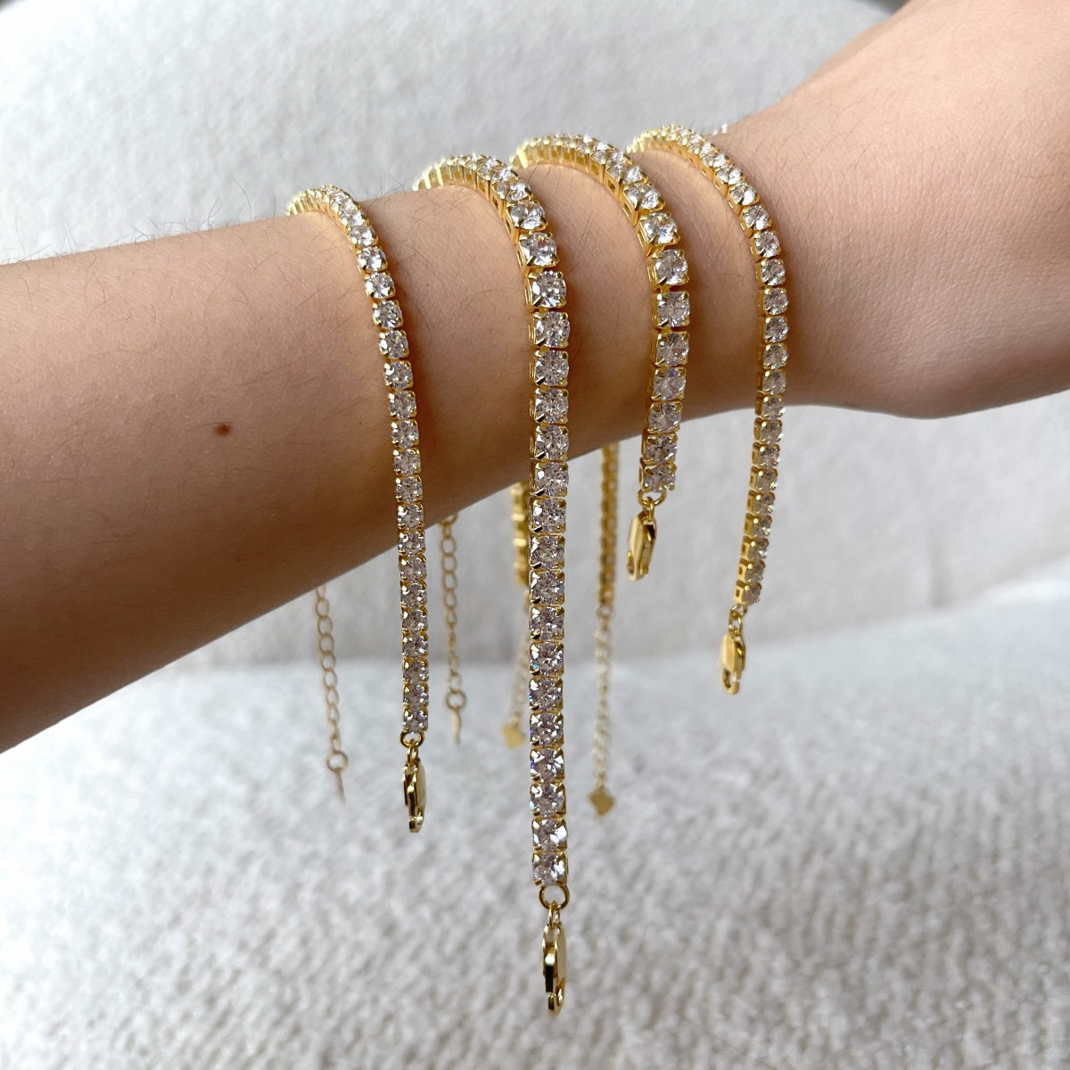 [Oramore Jewelry]Sparkling Radiant Princess Cut Tennis Bracelet