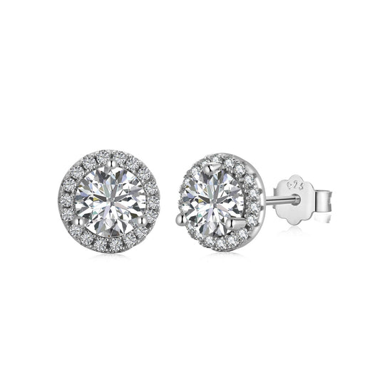 [Oramore Jewelry]Classic Princess Round Shape Earrings