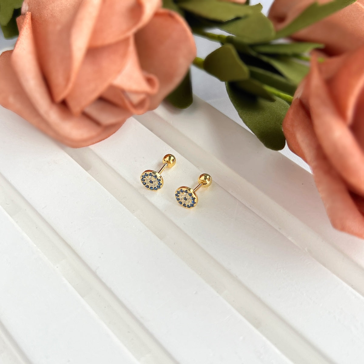 [Oramore Jewelry]Devil's Eye Ear Bone Nail Earrings