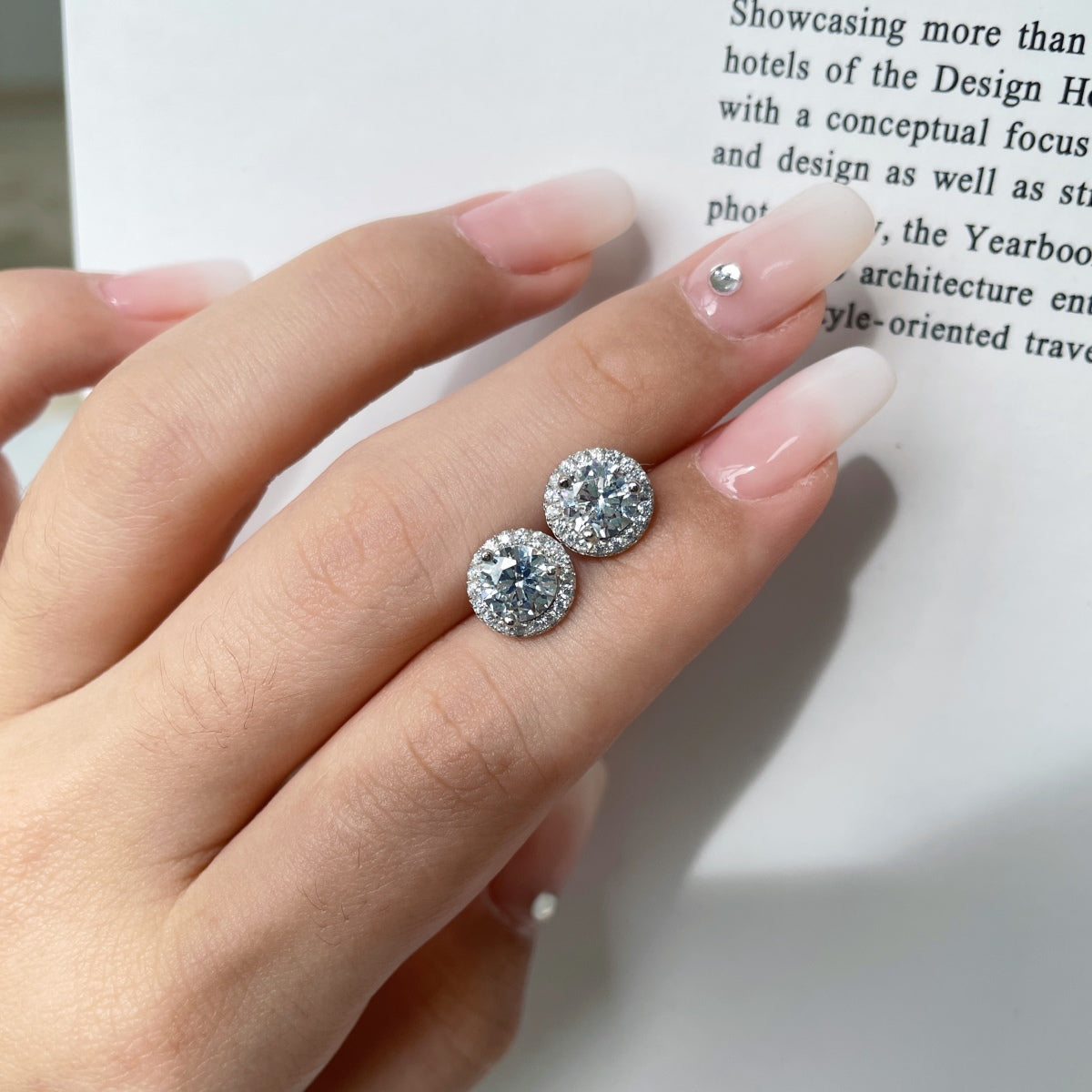 [Oramore Jewelry]Classic Princess Round Shape Earrings