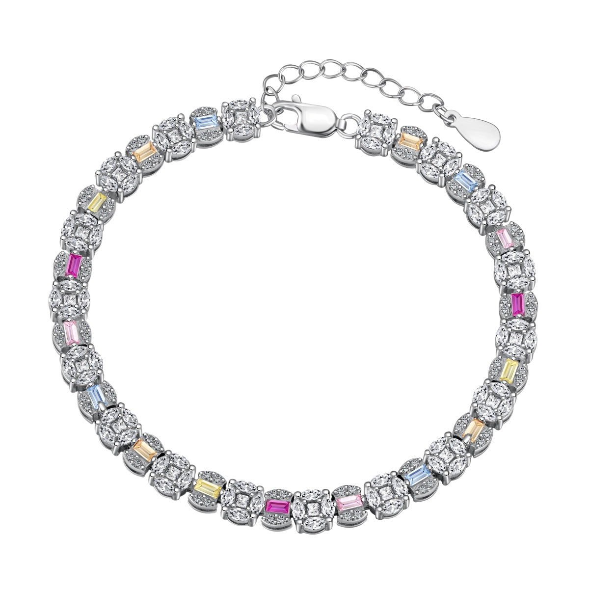 [Oramore Jewelry]Dazzling Radiant Multi Cut Daily Bracelet