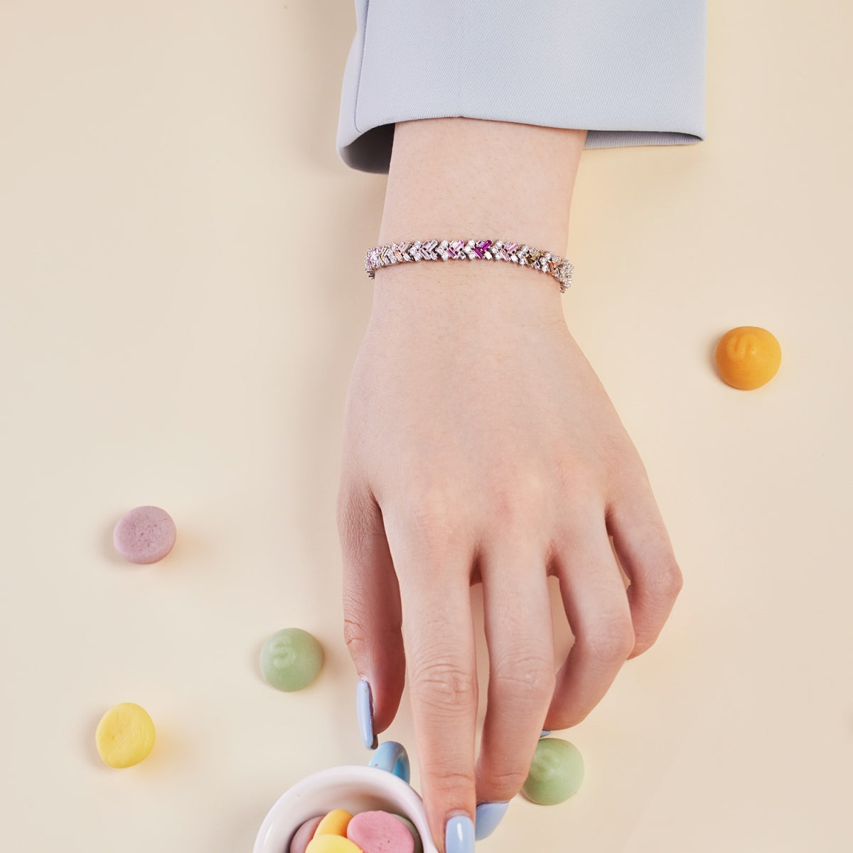[Oramore Jewelry]Dazzling Unique Multi Shape Daily Bracelet