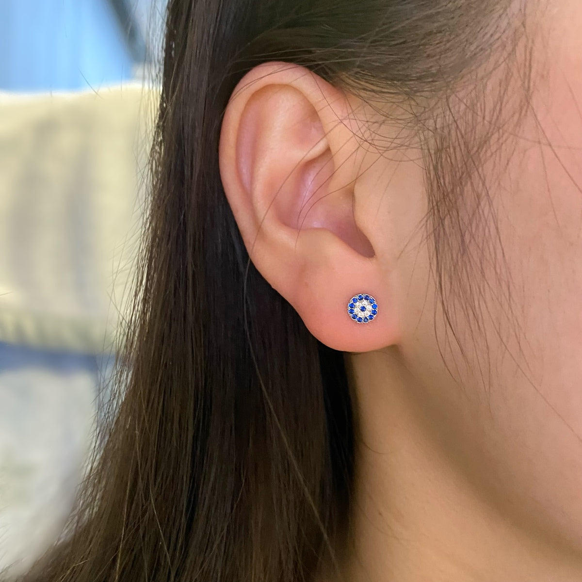 [Oramore Jewelry]Devil's Eye Ear Bone Nail Earrings
