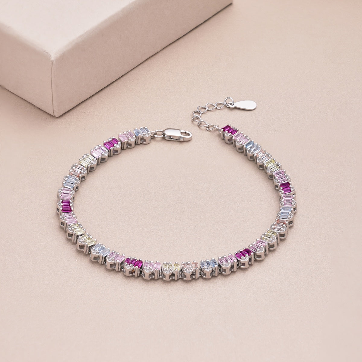 [Oramore Jewelry]Delicate Colorful Emerald Cut Party Bracelet