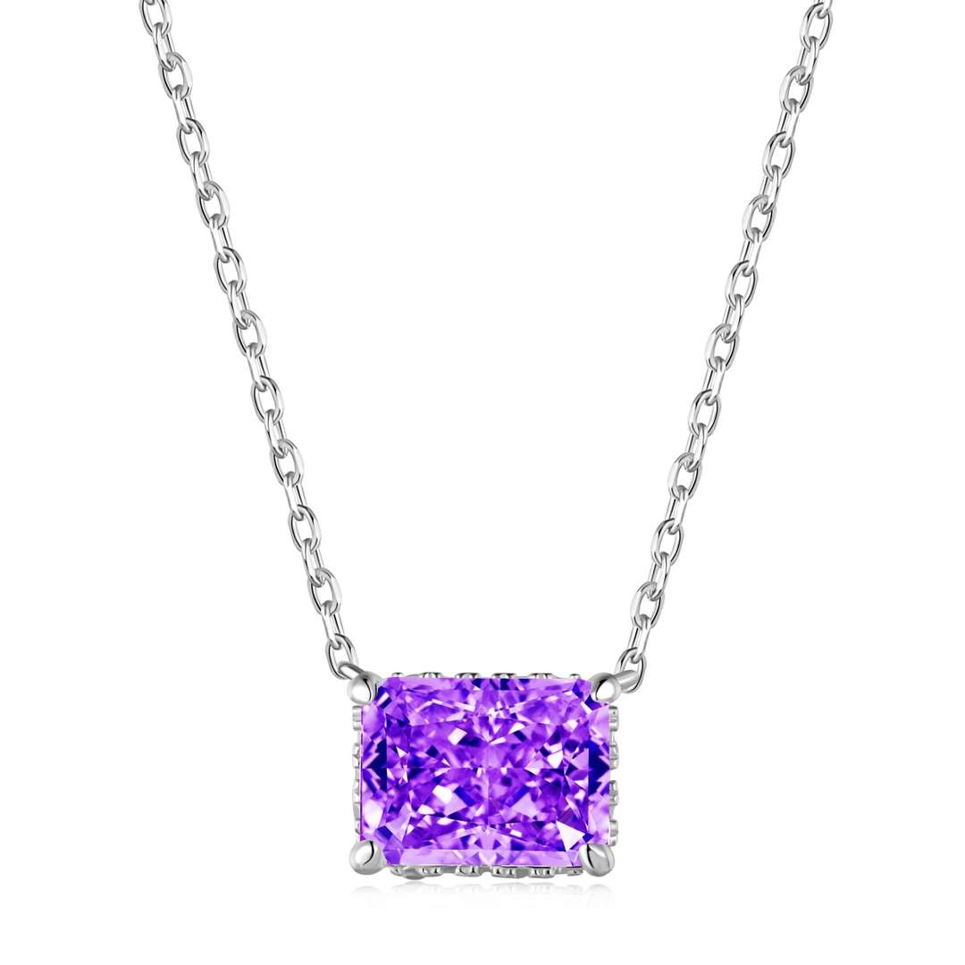 [Oramore Jewelry]Luxurious Square Shape Colorful Necalack
