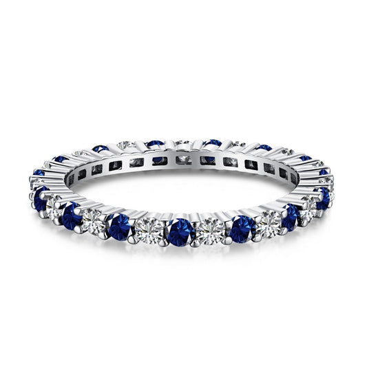 [Oramore  Jewelry]Exquisite Colorful Round Cut Tennis Ring