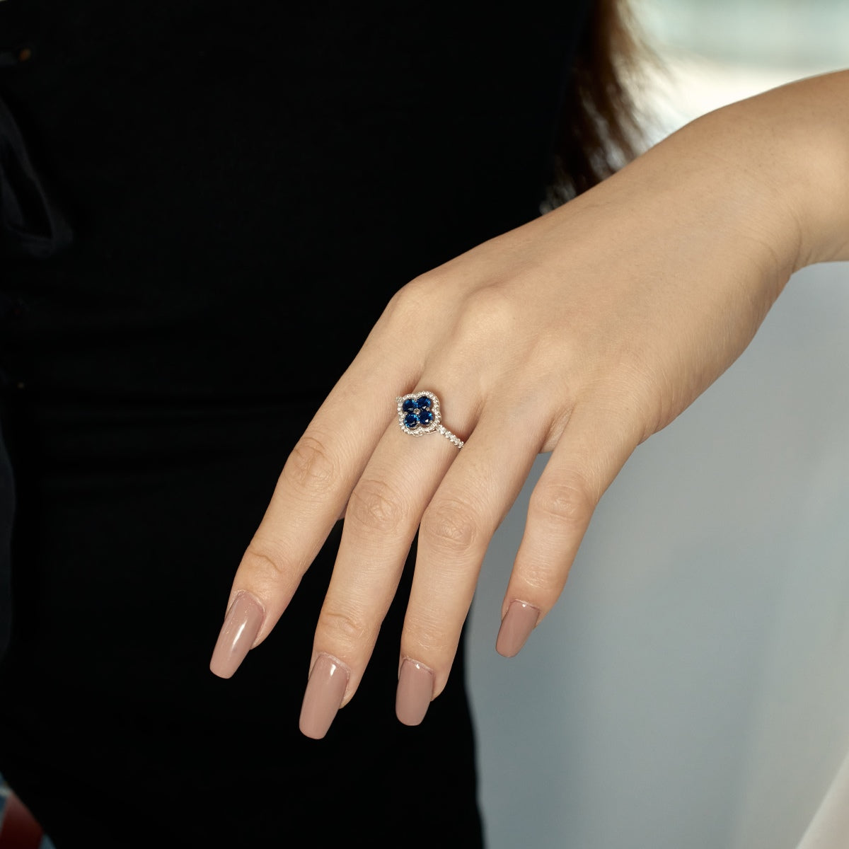 [Oramore Jewelry]Four Leaf Clover Flower Design Ring